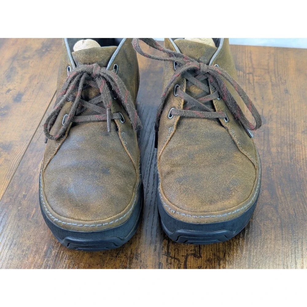 Ahnu Harris Men's Leather Chukka Boots Brown Vibram Sole Size 10.5